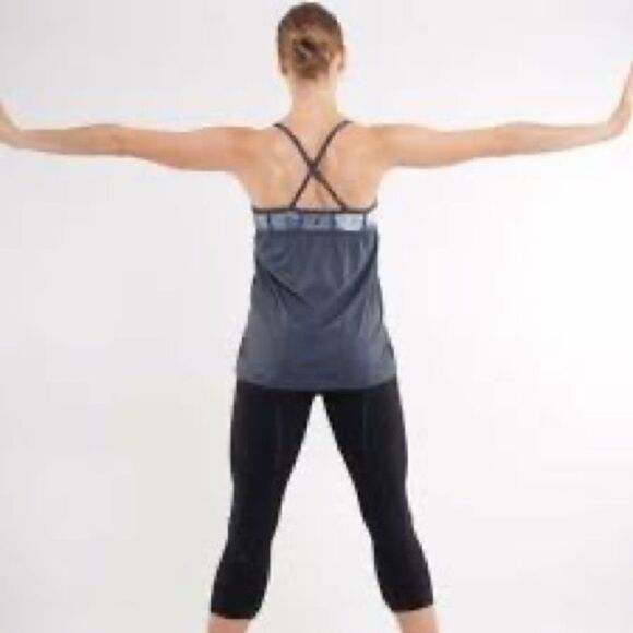 NWOT Lululemon Rehearsal Tank White Grey Coal Tinted Tank Sz 8 - Picture 3 of 8